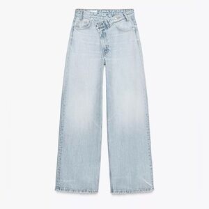 Zara High Waist Crossover Jeans